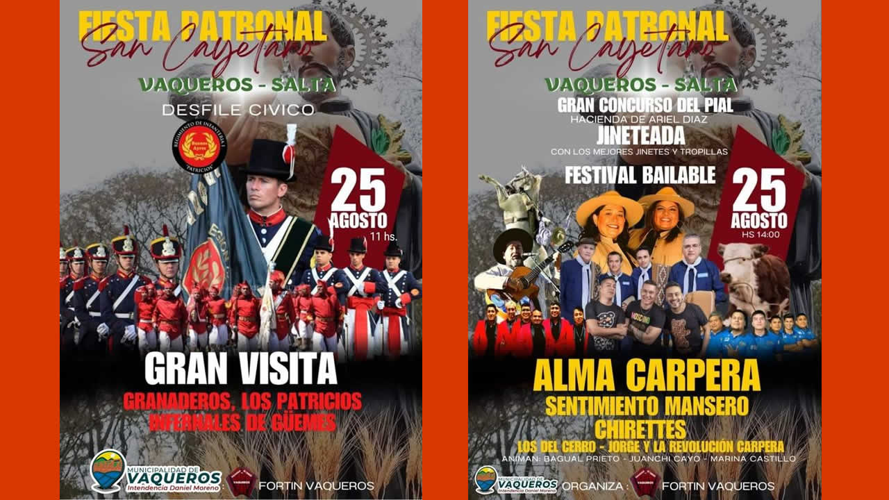 Salta: Vaqueros rendirá con grandes Honores a San Cayetano y a la Patria
